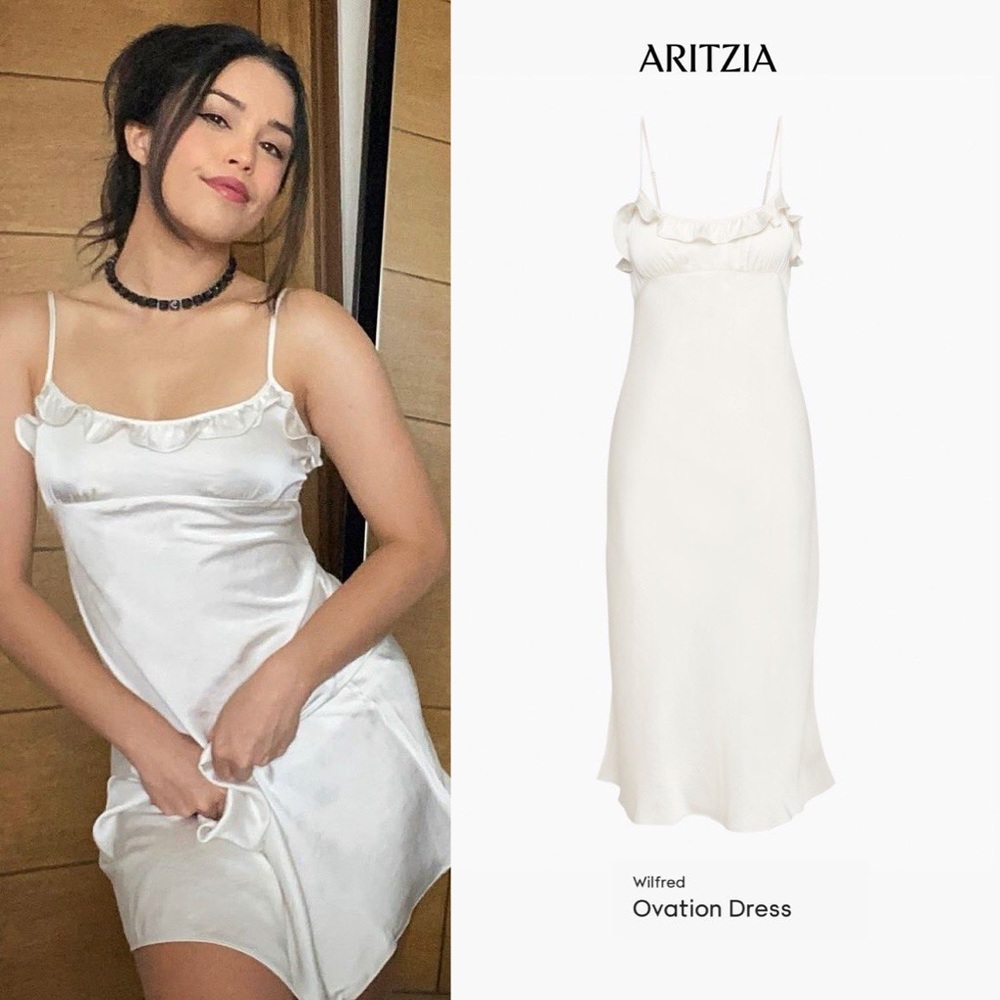 Aritzia Wilfred Ovation Dress in Light Birch Size S